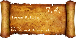Terem Attila névjegykártya